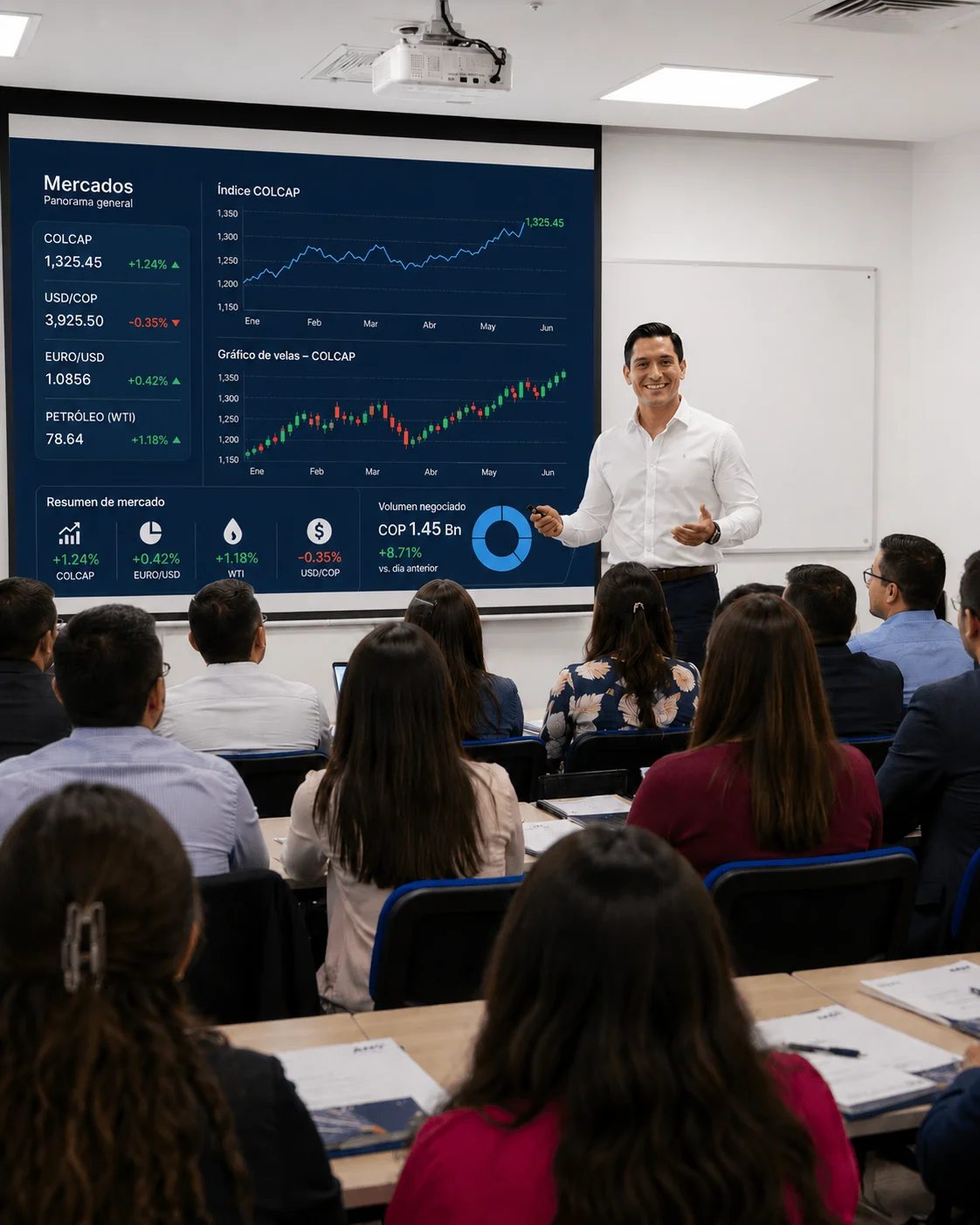 Equipo de Tovar & Asociados en un entorno de formación