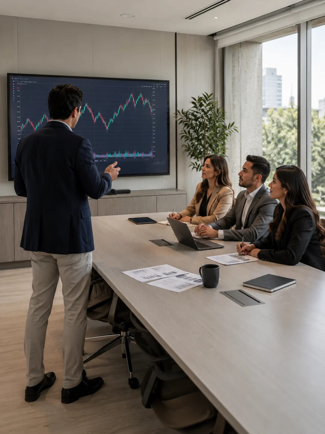 Equipo de una organización en una capacitación financiera